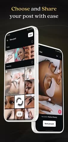 Choose and Share Posts on Mobile App